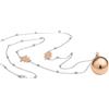 amorili Collana Chiama Angeli con Ciondolo Bimbo e Bimba in Strass - Gioiello Premaman con Campanellino, Regalo Gravidanza per Future Mamme - cll1507