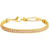 MARLU' Bracciale tennis zirconi baguette catena snake squadrata 31BR0009G-LF