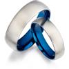 GEMINI Anello fidanzamento personalizzato signore degli anelli due colore opaco e lucido anniversario taglia UK H - Z6