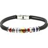amorili Bracciale Uomo Bandiere Nautiche in Acciaio e Corda - Elegante Accessorio da Mare, Design Moderno, Perfetto per Regalo bcc2716