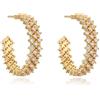 WGYYUANOU Orecchini di moda di lusso leggeri con zirconi CZ placcati in oro 18 carati, gioielli da donna, regali for feste(Numerous stars S)