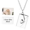 INBLUE Collana con Medaglione Personalizzato per Donna Ciondolo con Messaggio Segreto Lettera d'Amore Collana con Busta Personalizzata con Foto Gioielli per Coppie Regali per Mamma Moglie Amica