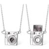 NICEDREAM Collana personalizzata con medaglione a forma di macchina fotografica con foto, foto sostituibili,collana con ciondolo personalizzato con foto,gioielli per gli amanti della fotografia per donne uomini