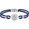 amorili Bracciale Uomo Timone in Acciaio Inox e Corda Blu | Braccialetto Nautico e Marinaro Elegante | Gioiello Maschile Regolabile Resistente | Idea Regalo per Uomo di Mare bcc1471