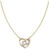 Amen Collana Cuore in Argento Oro con Zirconi, Medium, Argento Sterling, Zircone