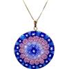 LE GEMME DI VENEZIA Collana Donna Con Pendente Murrina Milefiori Venezia In Vetro Originale Di Murano E Argento 925 Colore Oro Diametro 36N OR (COLORE 16)