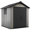 Keter Casetta da Giardino Oakland 757, Effetto Legno Spazzolato, Grigio, 4,5 m², 229x223,5x242H cm
