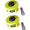 YUETTYY 1/2 set di bobine per decespugliatore e molla di copertura per Ryobi RAC118 bobina da 1,2 mm RLT3525S, bobina di ricambio e accessori per molle di copertura (2 set)