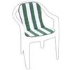 Fabotex Action Garden - Cuscino per seduta bassa, monoblocco, 75 x 38 x 2 cm, colore: Bianco/Verde