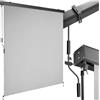 tectake® tenda da sole verticale a rullo, con manovella, protezione UV, impermeabile, resistente al vento, frangivista balcone, terrazzo, fissaggio a parete, privacy - Grigio Chiaro, 160 x 250 cm