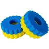 kychenBase CPF-2500 / CPA-2500 / GPF-2500 Spugne Filtro Laghetto - Spugne in Schiuma Filtrante, Ricambio Materiale Filtrante (2 x Blu Grossolana, 2 x Gialla Fine, Ø 230 mm)