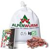 Alpenwurm 0,5 kg di vermi compostaggio (circa 500 pezzi) di lombrichi, vermi da giardino