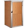 vidaXL Capanno per Attrezzi Marrone 88x89x161 cm in Acciaio Zincato