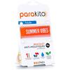 BIOSYNEX - Parakito - Braccialetto anti-zanzare ricaricabile - 2 ricariche incluse - 30 giorni di utilizzo - Senza DEET - Motivo estivo Vibes Arancione - Taglia Adulto