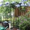 Garpotic Traliccio da giardino in metallo, obelisco per piante rampicanti, supporto per piante per uso interno ed esterno, telaio verticale per viti, fagioli, piselli e fiori (155 cm)