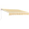 [en.casa] Tenda da Sole a Muro con Bracci Estensibili e Manovella 300 x 250 cm (LxP) Tettuccio Parasole con Protezione Raggi UV per Balconi Terrazze Vetrine - Giallo/Bianco