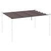 DecHome - Copertura Gazebo 4x3 m Pergola in Poliestere Traspirante Caffè con 10 Fori di Drenaggio