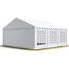 TOOLPORT Tendone per Feste 5x6 m PVC Bianco 100% Impermeabile Gazebo da Giardino Tendone da Esterno Tenda Party