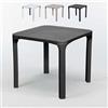 Produce Shop Tavolo Bar Poly Rattan Esterni 80x80 Grand Soleil Olè - Nero