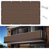 YUANWAN Copri Ringhiera Balcone 70 x 500 cm Anti-Uv Facile da Installare Telo Frangivento da Esterno Rete Recinzioni da Esterno per Ringhiere di Appartamenti,Giardino Esterno, marrone
