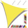 MAJINGC, tenda parasole triangolare 3 x 3 x 3 m, impermeabile, protezione UV 95%, per giardino, patio, piscina, esterni, con corda, colore giallo fluorescente