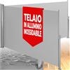 tectake® Tenda Frangivento Doppia Estensibile, Cassettone in Alluminio, Frangivista con Meccanismo Automatico, Protezione Solare e Privacy, Ideale per Balconi e Terrazzi, 180x600 cm - Grigio
