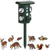 Outsunny Repellente Gatti Ultrasonico Solare, 5 Modalità PIR 110° Flash LED, IPX4 Impermeabile, 4 Altoparlanti per Animali.