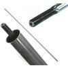IMJ-Global Asta di Trasmissione con Tubo | per Decespugliatore | Lunghezza Asta 153 cm | Lunghezza Tubo 150 cm | Diametro Asta 8 mm | Diametro Tubo 28 mm | 7 Denti | in Acciaio | Pezzo di Ricambio