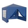 Wiltec Gazebo 3 x 3 m in blu con protezione UV 50+, tendone da giardino con pareti laterali rimovibili, tenda da festa con finestre, ad esempio per terrazze e festival
