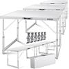 KESSER® Tavolo multifunzione professionale 3 pezzi, 100 x 60 cm, tavolo da tappezzeria, portata 30 kg, con funzione allungabile, tavolo pieghevole, tavolo da campeggio e da campeggio regolabile (Weiß)