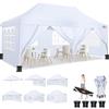 COBIZI Gazebo 3x6 Pieghevole Impermeabile con 6 Parti Laterali, UV 50+ Gazebo da Giardino Tenda Padiglione Pop up con 4 Sacchi di Sabbia, per Campeggio, Festival, Feste