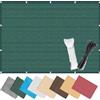 CUIMEI Recinzione Copertura per Balcon 0.75 x 3 m, Blocco Al 98% Uv, Protezione Solare, Vento, Resistente Alle Intemperie,Traspirante, Balcono Schermi Divisori Protettivi per Balcone, Verde