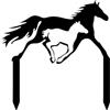 JISADER Decorazioni per Cavalli da Giardino Prato Stake sculture sculture Nere Ornament Statue Statue Cavallo Cavallo per sentieri Cortile Cortile all'aperto