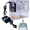 Generic Macchina for la pulizia del mangime for uccelli,vagliatrice elettrica la pulizia dei cereali con 2granai indipendenti e ventola a velocità regolabile,separatore di gusci soffiati for semi di uccelli