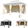 Mojawo Set di 6 pannelli laterali per gazebo, 4 x 3 m, per pareti laterali, colore a scelta, impermeabile, colori: grigio