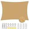 MAIFENGL Tenda a Vela Rettangolare, Vela Ombreggiante Impermeabile Protezione Anti Raggi UV Tenda da Sole per Esterno Giardino-Sand||2x3m(6.5x9.8ft)