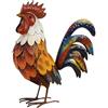predolo Statua da Giardino in Metallo a Forma di Gallo, Decorativa per Prato, Creativa, Statua da Esterno in 3D, Decorazione Artistica in Ferro per,