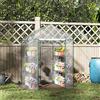 Outsunny Serra da Giardino Esterno in PVC Trasparente, Serra da Balcone con Scaffali per Piante Orto 1.43 x 1.43 x 1.95m