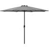 casa.pro Ombrellone da Giardino con Palo Centrale e Meccanismo a Manovella Tela Ampia Ø300 cm in Poliestere Resistente UV Altezza 230 cm Grigio