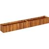 vidaXL Letto Rialzato da Giardino Fioriera Rustica Robusta Vaso Piante Fiori Portafiori 200x30x25 cm Colore Naturale Oliato Legno Massello di Acacia