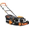 Fuxtec Tagliaerba a scoppio semovente FUXTEC RM5196 larghezza di taglio 51 cm, tosaerba a benzina con trazione motore a scoppio 196cc Easy Clean 4in1 6CV/4,4KW mulching / sacco raccoglierba 50L