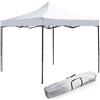 Brico Point GAZEBO RICHIUDIBILE 3X3 Mt IN PVC PADIGLIONE AUTOMATICO IN TESSUTO A FISARMONICA COLORE BIANCO CON SACCA DA TRASPORTO