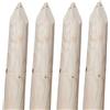 TIMBERMIK ø 6cm 4-Pack Paletti di Legno a Punta Lunghezza: 120 cm Recinzione Tondo Staccionata Pino Torniti Giardino Non Impregnato