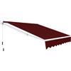 COSTWAY Tenda da Sole per Esterno Avvolgibile, Tenda da Sole a Bracci Estensibili con Telaio in Alluminio e Tettuccio Resistente al Sole e Impermeabile e Manovella (245 x 200 cm,Rosso)