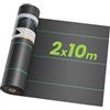 OUNUO Telo Pacciamatura Anti Erbacce, 2m x 10m, Pacciamatura Permeabile all'Acqua, Resistente allo Strappo, Elevata Resistenza UV, 90g/m² Telo Anti Erbacce per Giardino e Orto