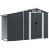 vidaXL Capanno da Giardino Antracite 277x93x179cm in Acciaio Zincato