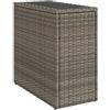 vidaXL Tavolino Giardino Piano Vetro Grigio 58x27,5x55 cm Polyrattan