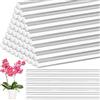 Tebery 50 pali per piante in acrilico da 43 cm, bastoncini trasparenti per orchidee da giardino per progetti fai da te, robusti supporti per piante in vaso per fiori a stelo singolo, piante da interno