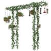 COSTWAY Pergolato a Arco da Giardino, Pergola da Esterno Decorativa in Metallo per Piante Rampicanti, Arco da Esterno per Feste, Matrimonio (Nero, Modello 1)