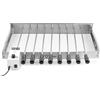 BBQ-Toro Girarrosto elettrico | spiedo girevole in acciaio inox con 9 spiedini e motore | dimensioni regolabili 56 x 26 - 40 cm | spina di alimentazione e USB | Mangal Shish kebab | spiedo girevole